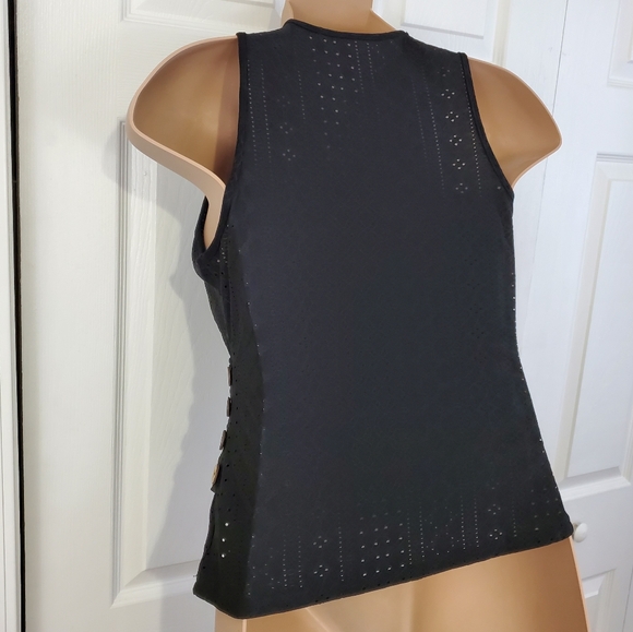 Shein Eyelet Faux Wrap Sleeveless Top - Picture 6 of 10